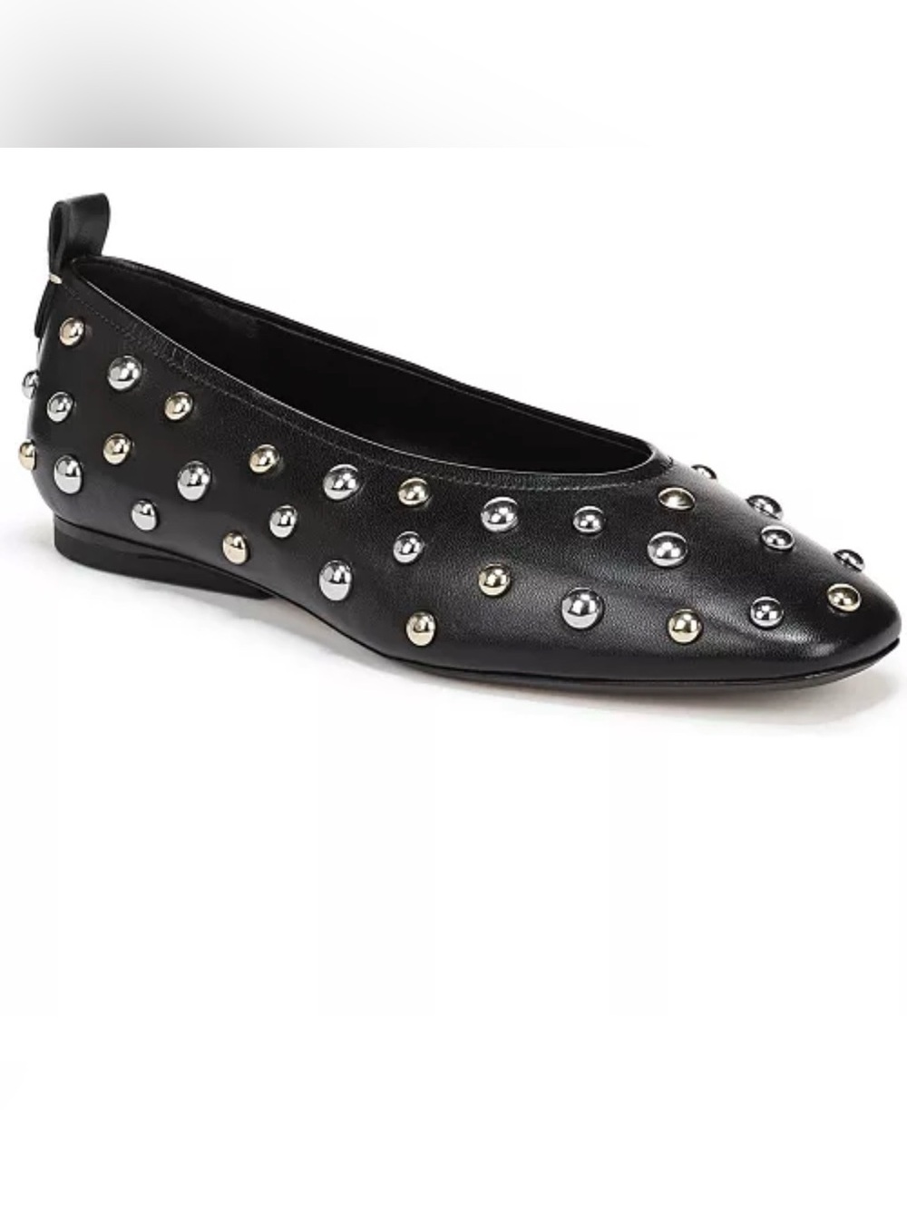 Naturalizer Black Studded Leather Ballet Flat